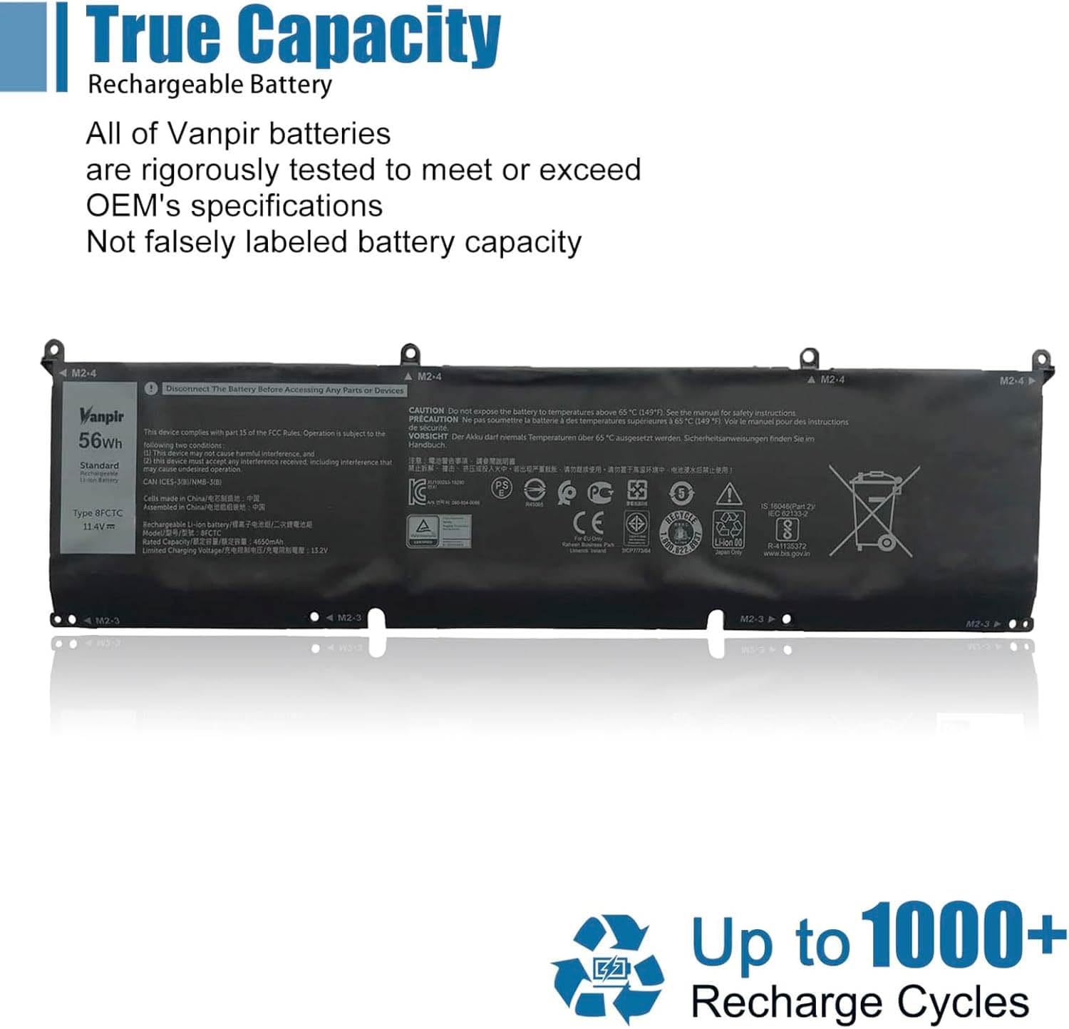 Amazon.com: VANPIR 8FCTC Laptop Battery Compatible with Dell XPS